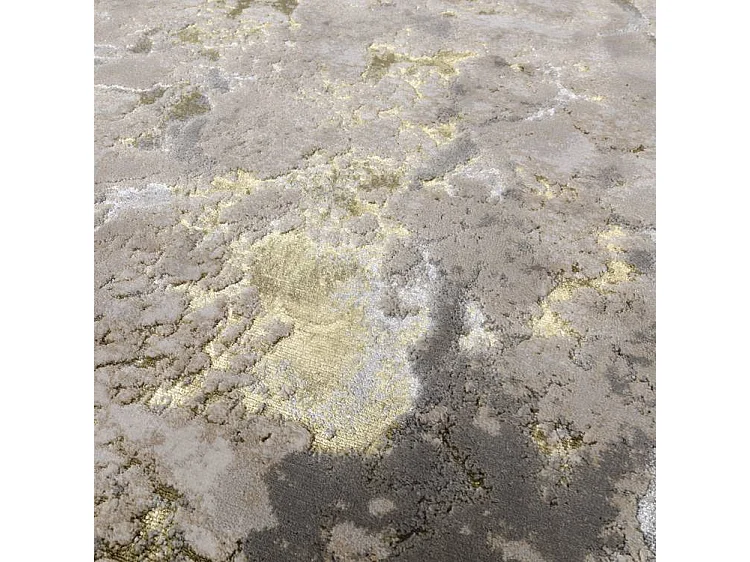 Abstract tapijt - 160x230cm - goud, grijs, beige - Aurora Galaxy