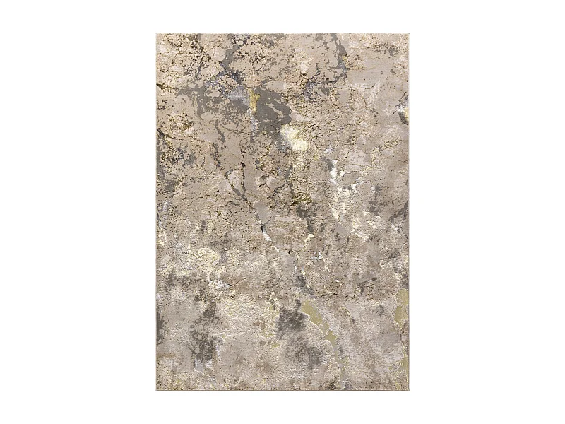 Abstract tapijt - 160x230cm - goud, grijs, beige - Aurora Galaxy