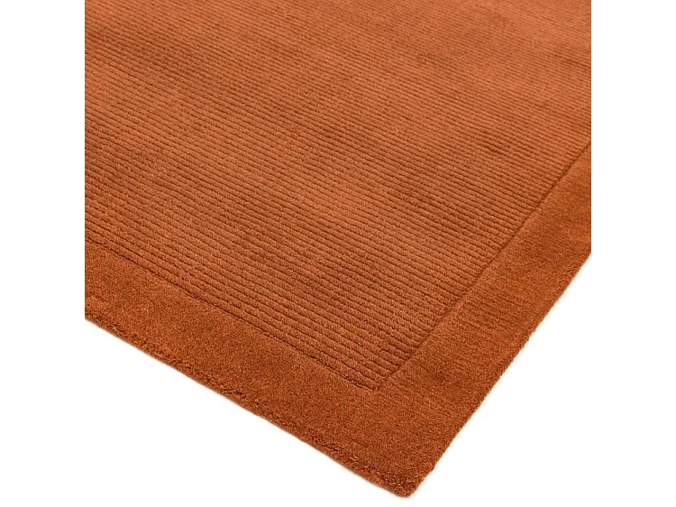 Alfombra moderna, tejida a mano 100% lana - 160x230cm - naranja - York