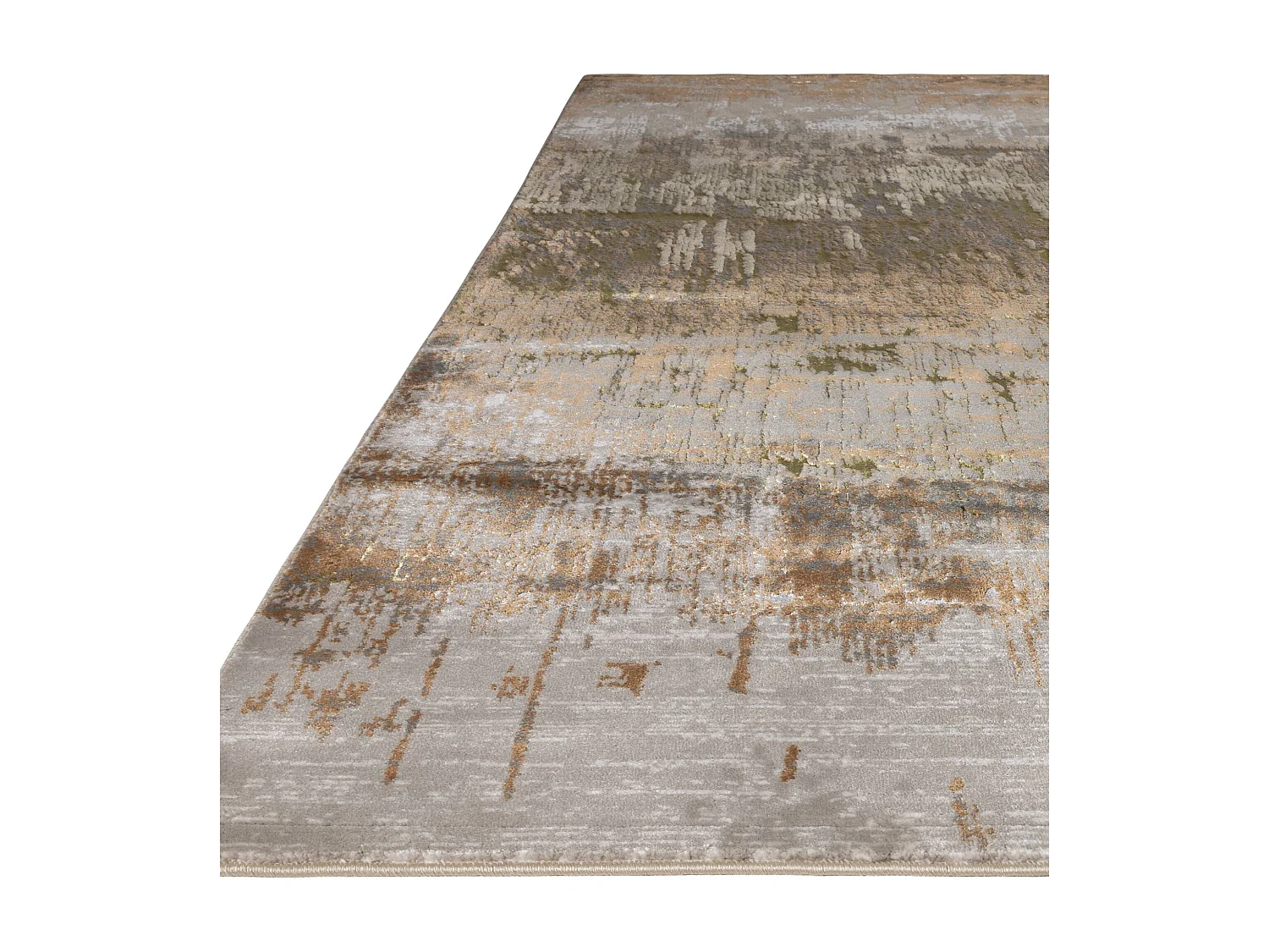 Abstract tapijt - 200x290cm - goud, bruin, beige - Aurora Dune