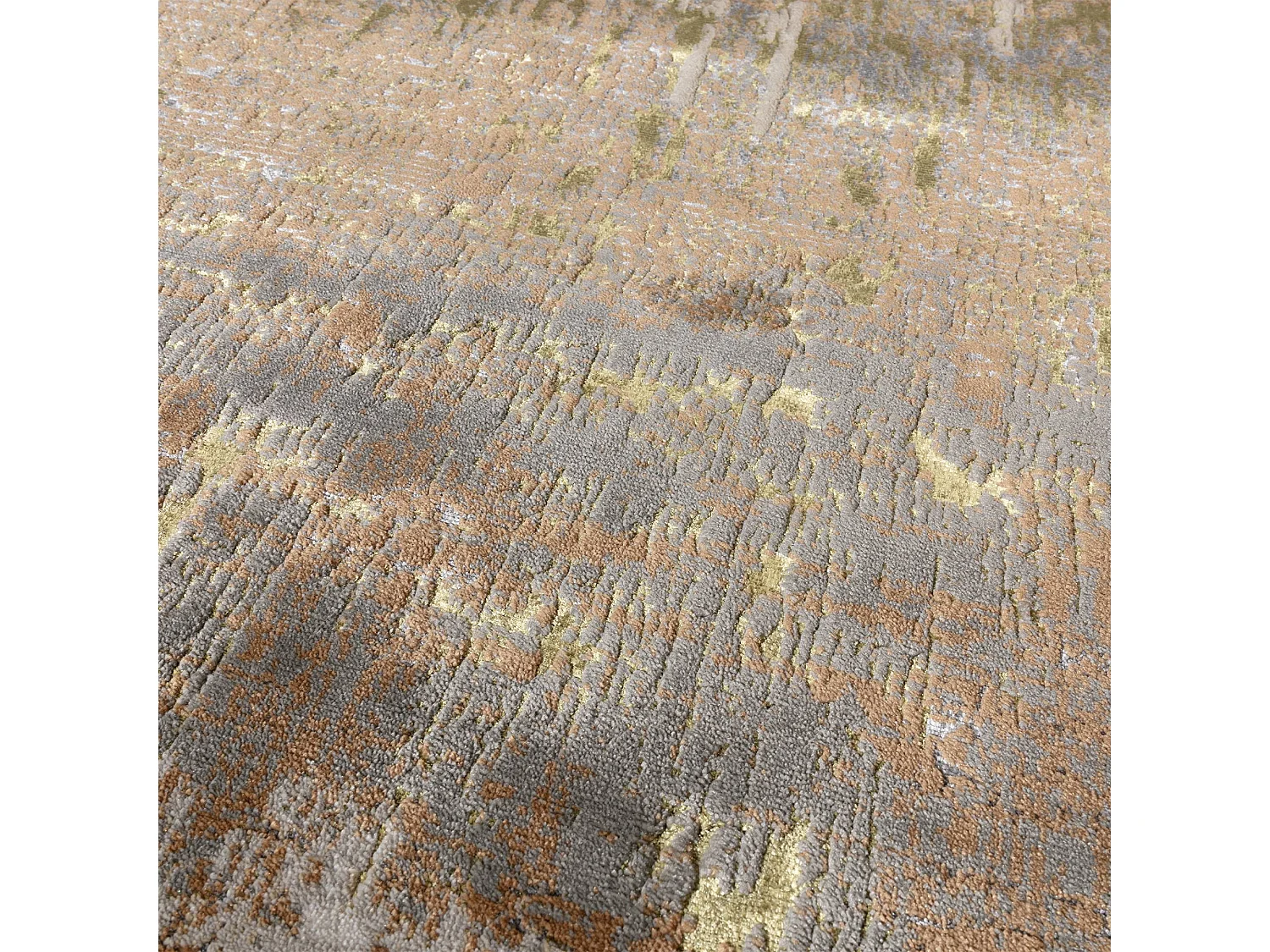 Abstract tapijt - 200x290cm - goud, bruin, beige - Aurora Dune