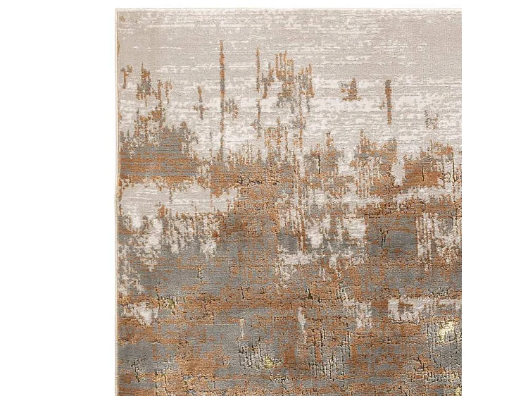 Abstract tapijt - 200x290cm - goud, bruin, beige - Aurora Dune