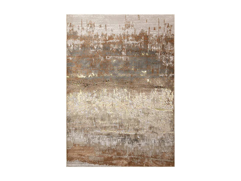 Abstract tapijt - 200x290cm - goud, bruin, beige - Aurora Dune