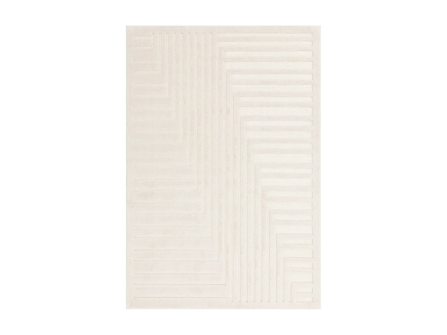 Geometrisch tapijt - 160x230cm - crème - Valley Connection