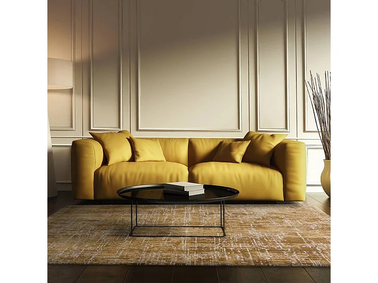 Abstract tapijt - 120x170cm - goud - Kuza Abstract