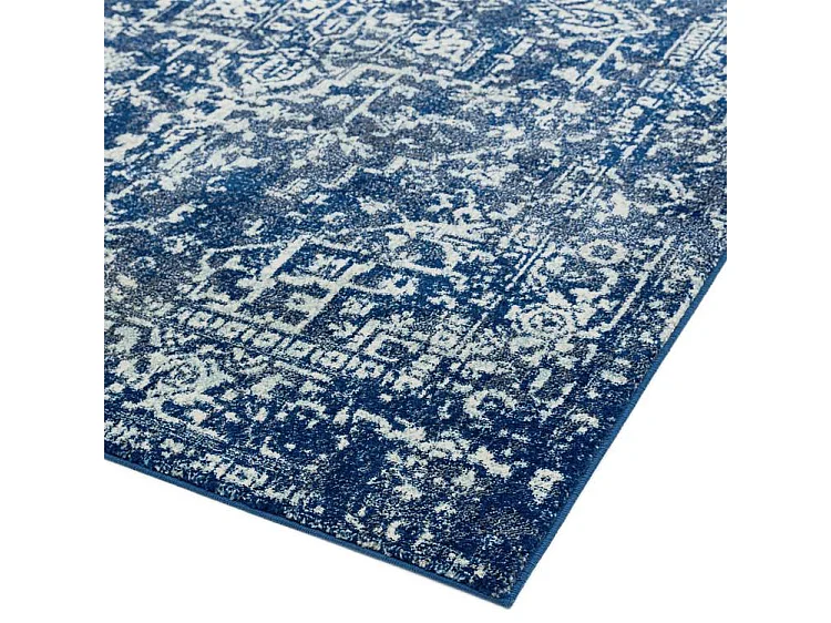 Tapis Vintage - 200x290cm - bleu, crème - Nova Antique