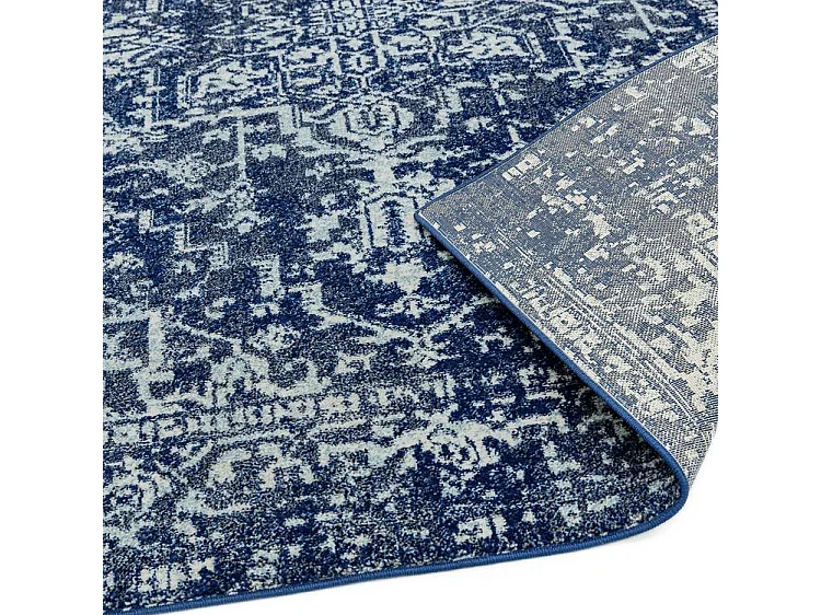 Tapis Vintage - 200x290cm - bleu, crème - Nova Antique