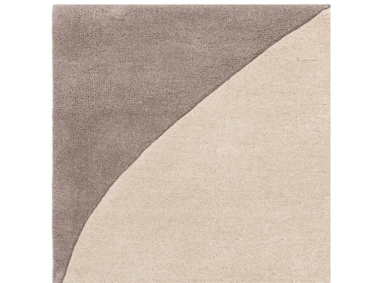 Handgeweven mid-century stijl tapijt van 100% wol - 200x290cm - grijs, crème, oranje - Reef Mid Century