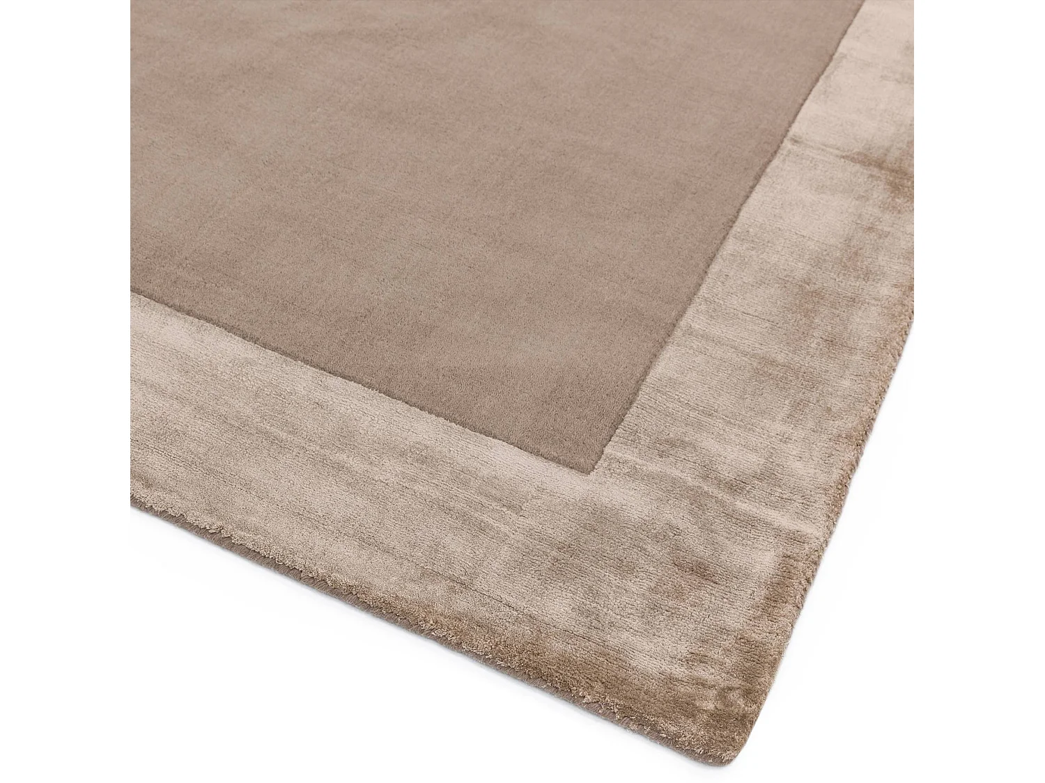 Handgemaakte tapijt Handgemaakte tapijt van wol en viscose - 120x170cm - Beige - Ascot