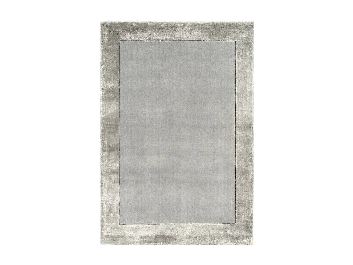 Handgemaakte tapijt Handgemaakte tapijt van wol en viscose - 120x170cm - Zilver - Ascot