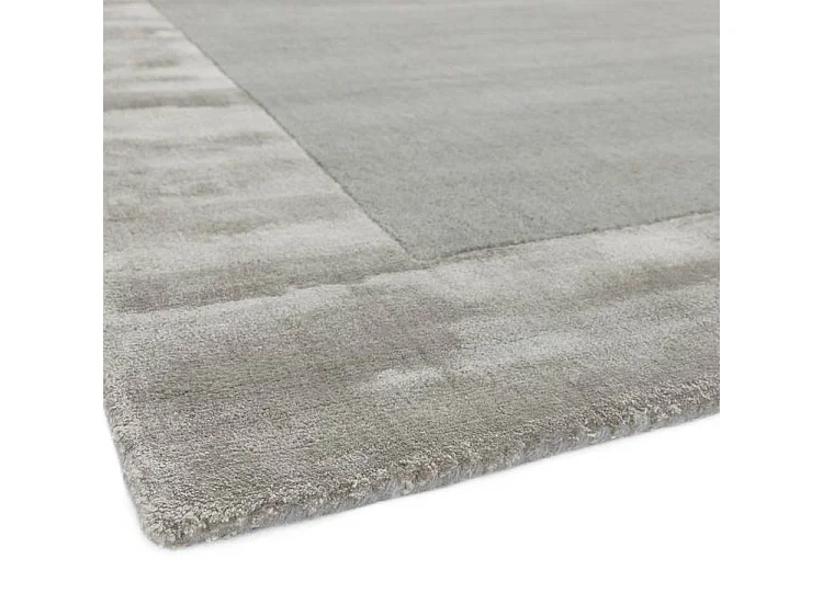 Handgemaakte tapijt Handgemaakte tapijt van wol en viscose - 120x170cm - Zilver - Ascot