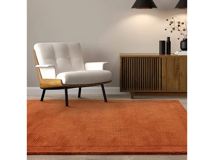Moderne handgeweven tapijt 100% wol - 120x170cm - oranje - York