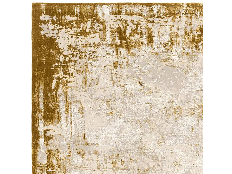 Abstract tapijt - 120x170cm - goud, crème - Kuza Border