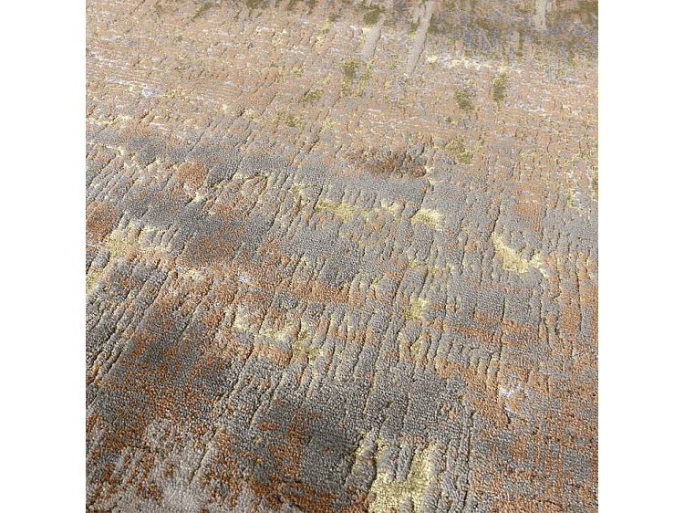 Abstract tapijt - 120x170cm - goud, bruin, beige - Aurora Dune