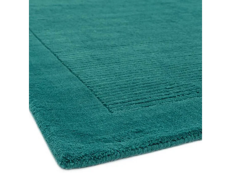 Moderne handgeweven tapijt 100% wol - 120x170cm - blauwgroen - York