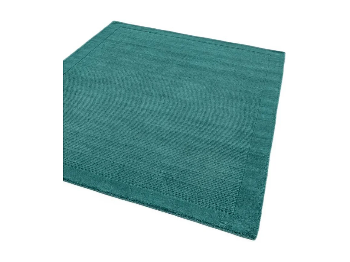Alfombra moderna, tejida a mano 100% lana - 120x170cm - verde azulado - York
