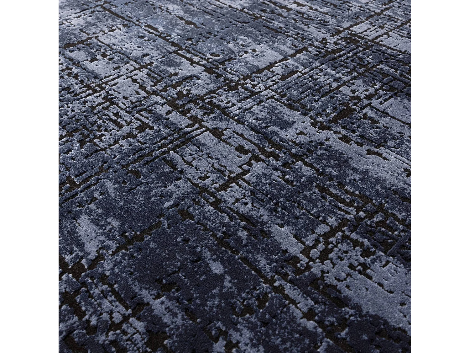 Abstract tapijt - 160x230cm - marineblauw - Kuza Abstract