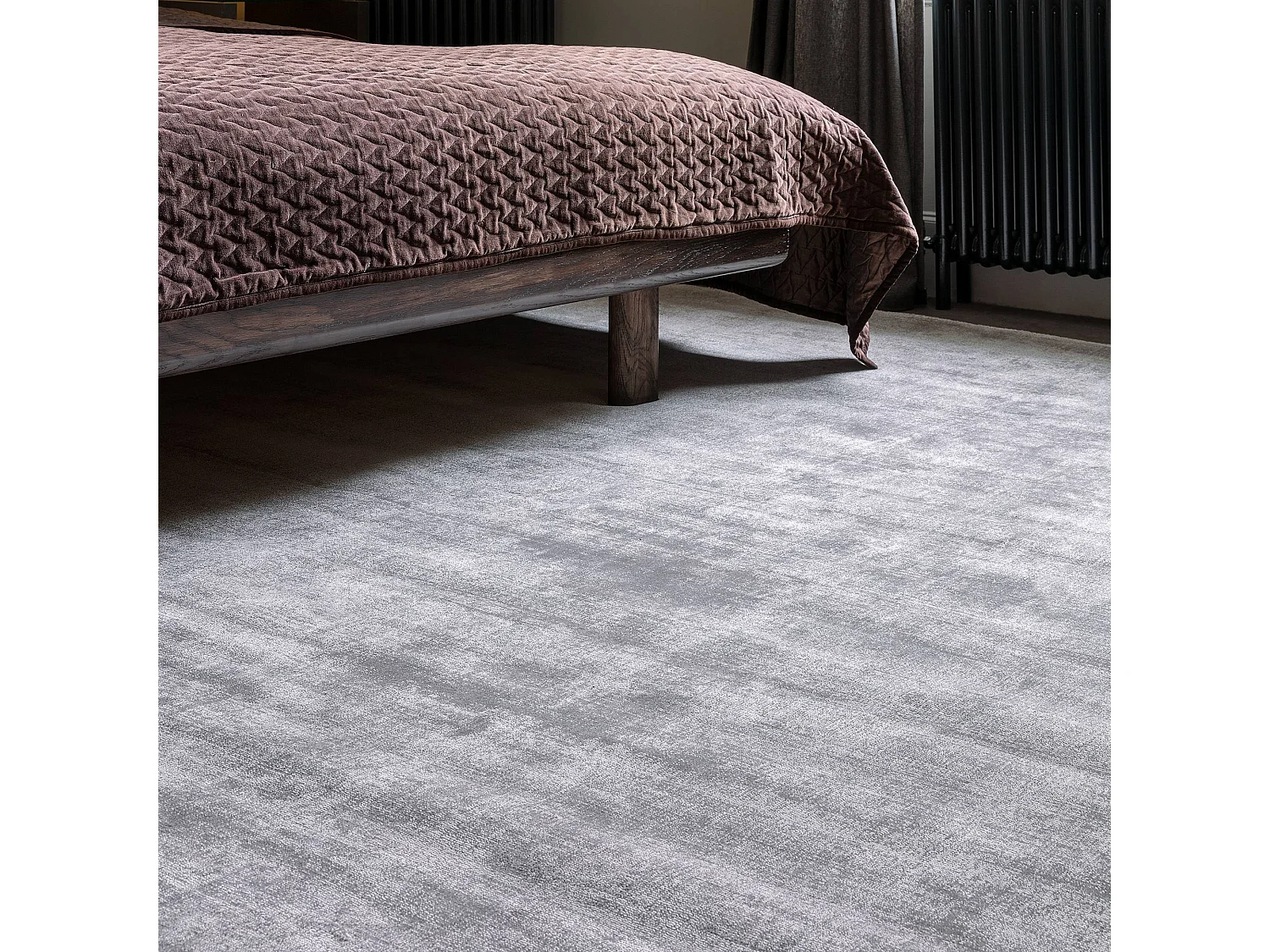 Handgeweven tapijt van viscose - 120x170cm - Zilver - Blade