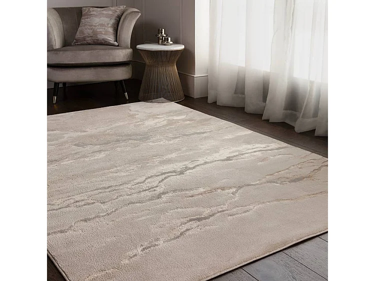 Abstract tapijt - 160x230cm - goud, grijs, beige - Aurora Linea