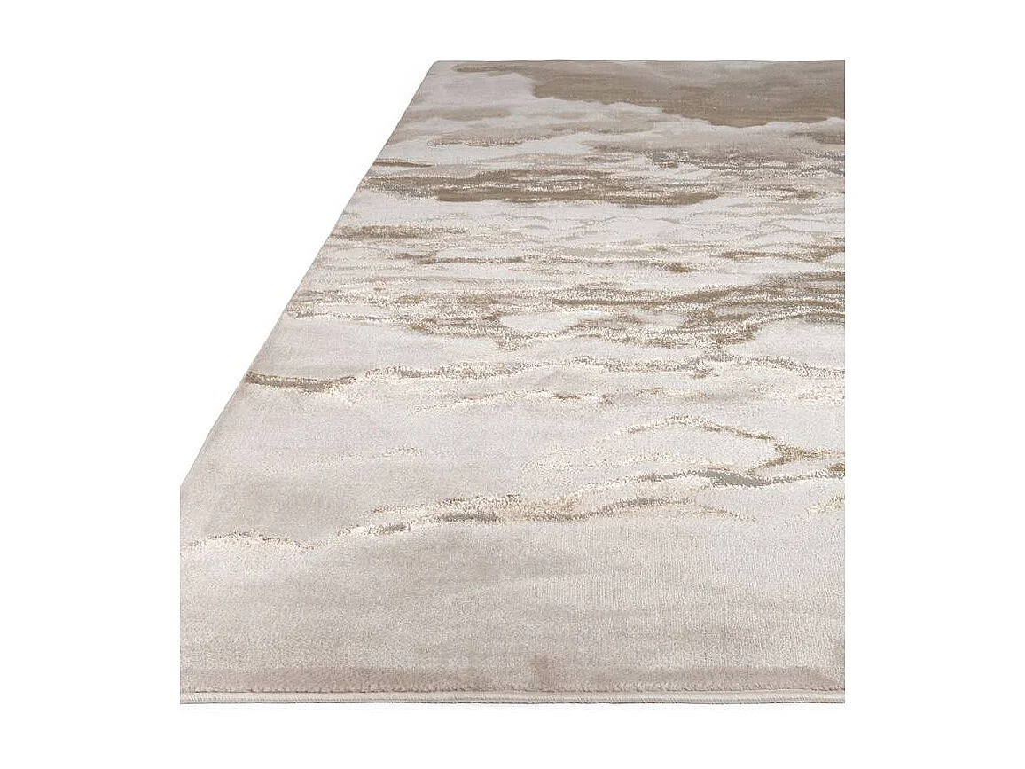 Abstract tapijt - 160x230cm - goud, grijs, beige - Aurora Linea