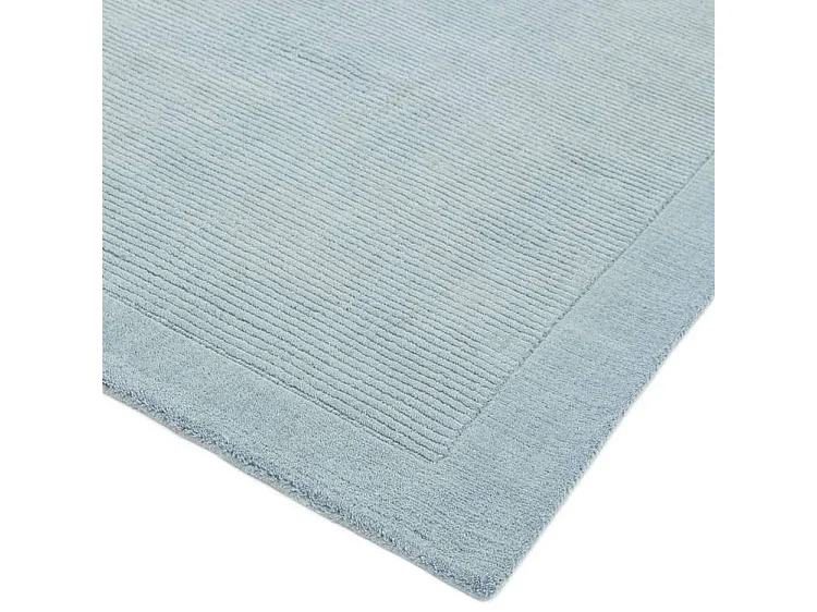 Alfombra moderna, tejida a mano 100% lana - 160x230cm - azul claro - York