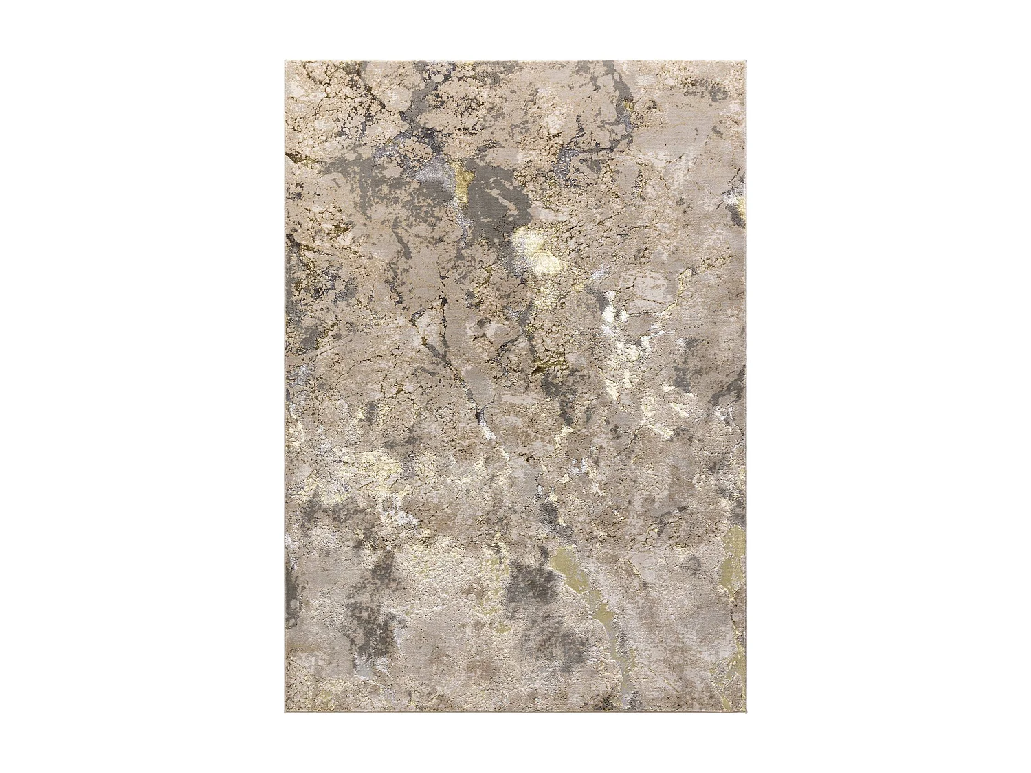 Abstract tapijt - 120x170cm - goud, grijs, beige - Aurora Galaxy