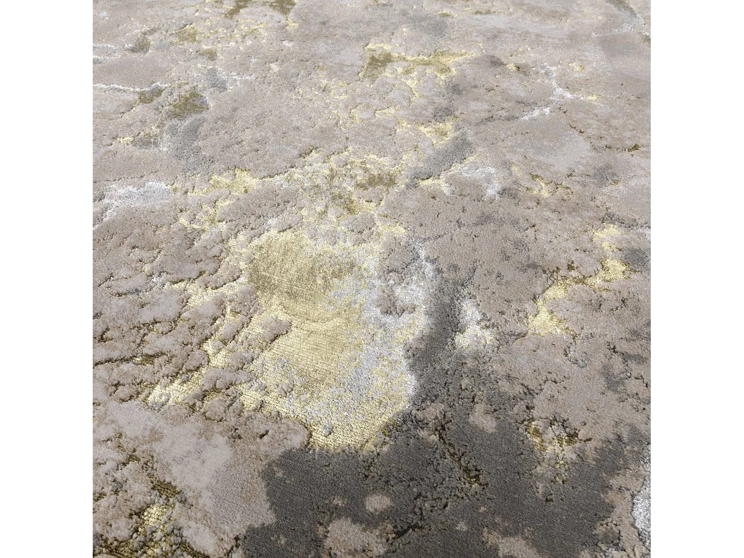 Abstract tapijt - 120x170cm - goud, grijs, beige - Aurora Galaxy