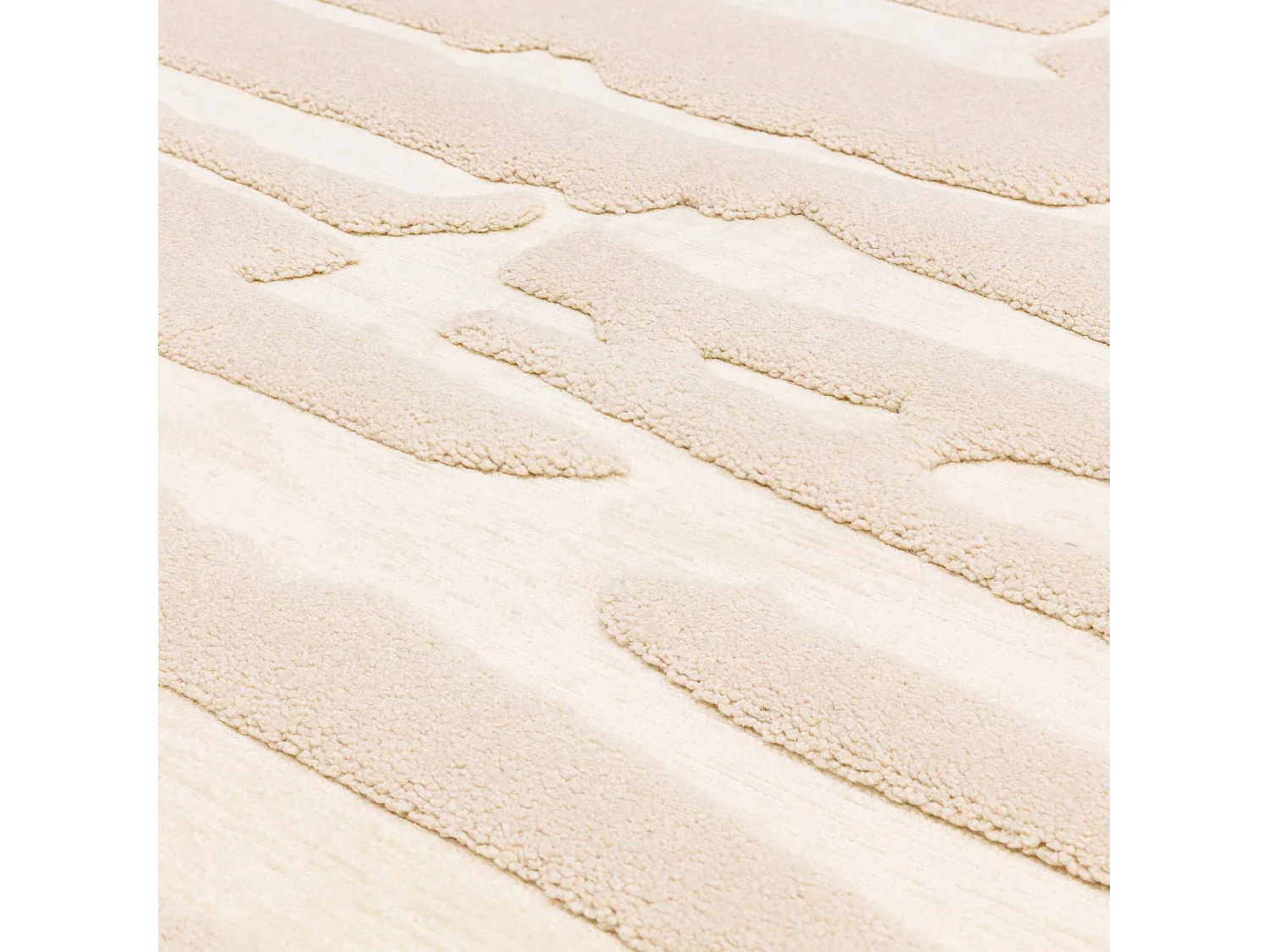 Geometrisch tapijt - 200x290cm - crème - Valley Path