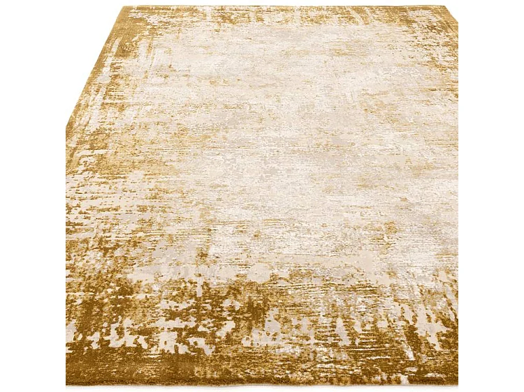 Abstract tapijt - 160x230cm - goud, crème - Kuza Border