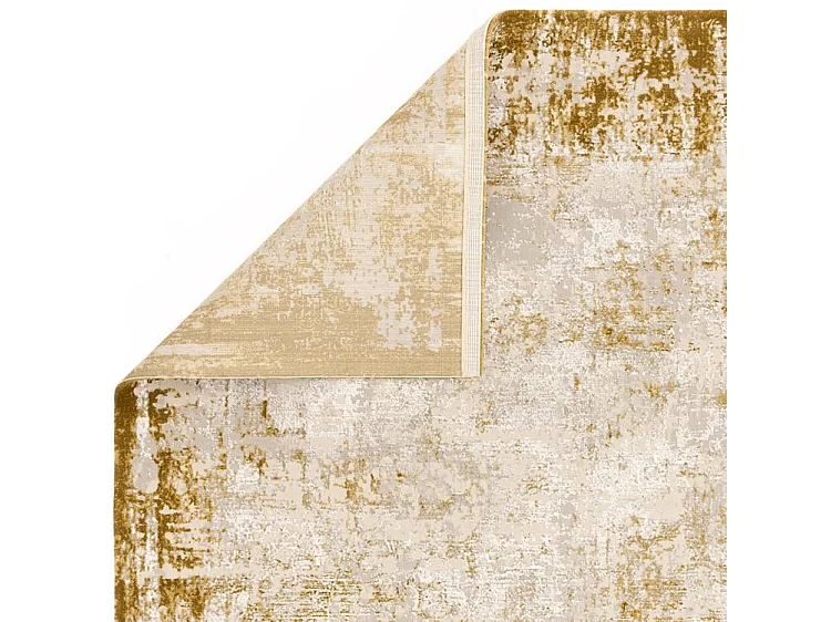 Abstract tapijt - 160x230cm - goud, crème - Kuza Border