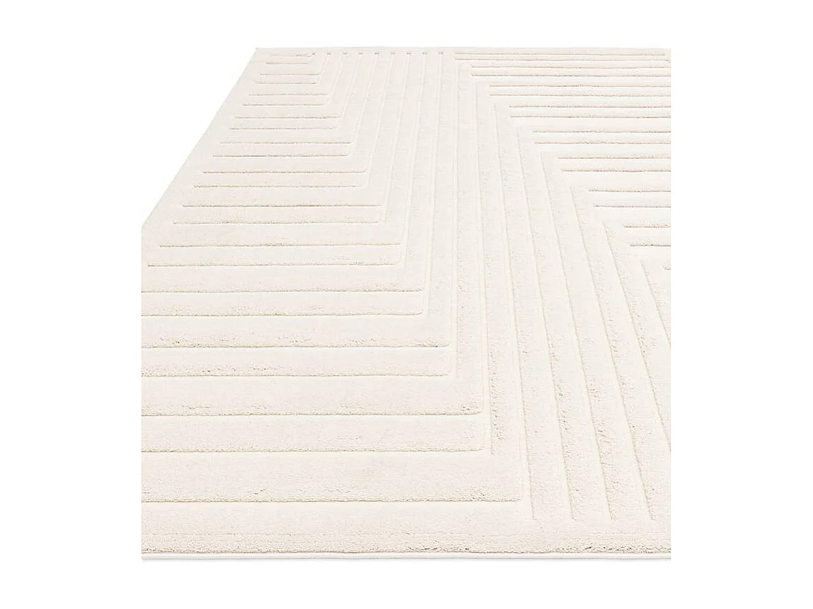 Geometrisch tapijt - 120x170cm - crème - Valley Connection