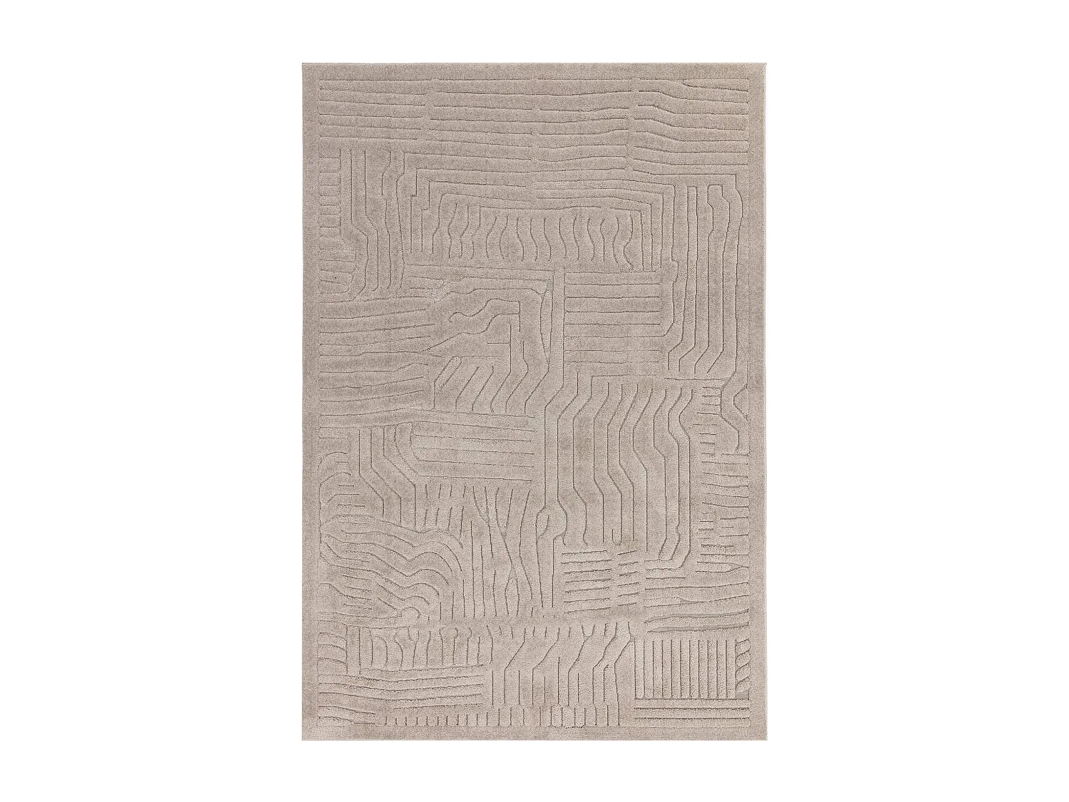 Geometrisch tapijt - 200x290cm - beige - Valley Route