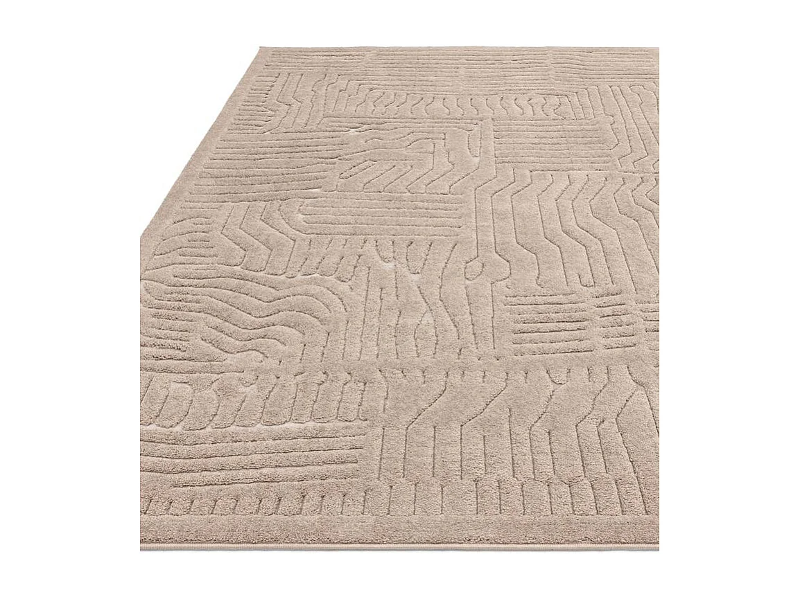 Geometrisch tapijt - 200x290cm - beige - Valley Route
