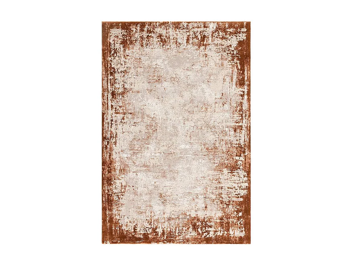 Tappeto astratto - 200x290cm - arancione, crema - Kuza Border