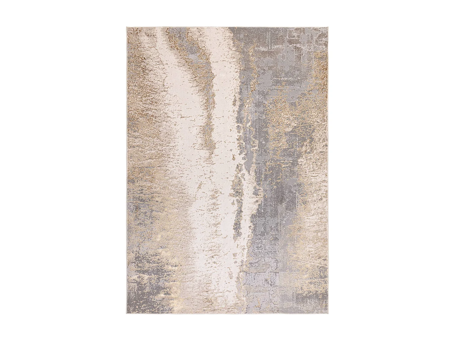 Abstract tapijt - 160x230cm - goud, grijs, beige - Aurora Cliff