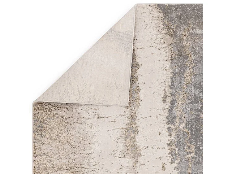 Abstract tapijt - 160x230cm - goud, grijs, beige - Aurora Cliff