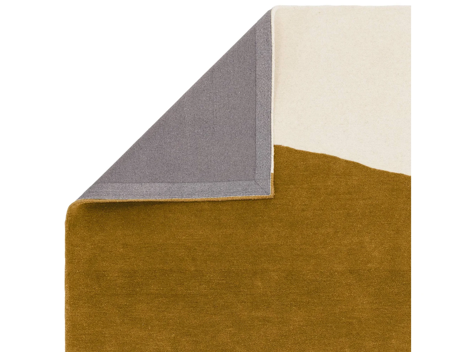 Geometrisch tapijt van wol, viscose en nylon - 200x290cm - zwart, crème, oker - Matrix Signature