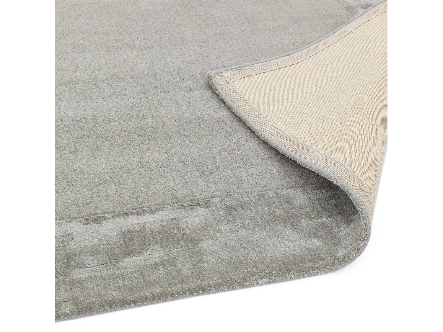 Handgemaakte tapijt Handgemaakte tapijt van wol en viscose - 200x290cm - Zilver - Ascot