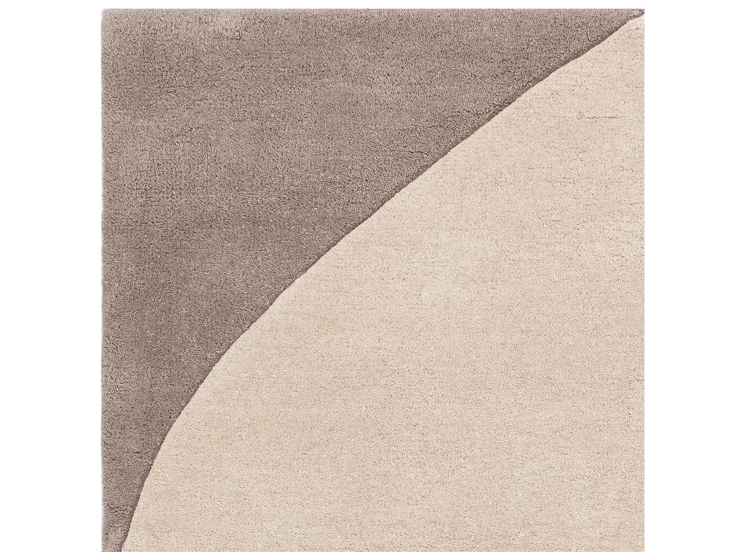 Handgeweven mid-century stijl tapijt van 100% wol - 120x170cm - grijs, crème, oranje - Reef Mid Century