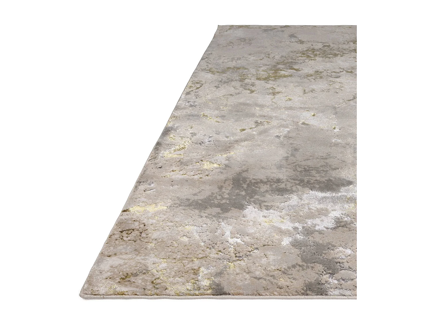 Abstract tapijt - 200x290cm - goud, grijs, beige - Aurora Galaxy