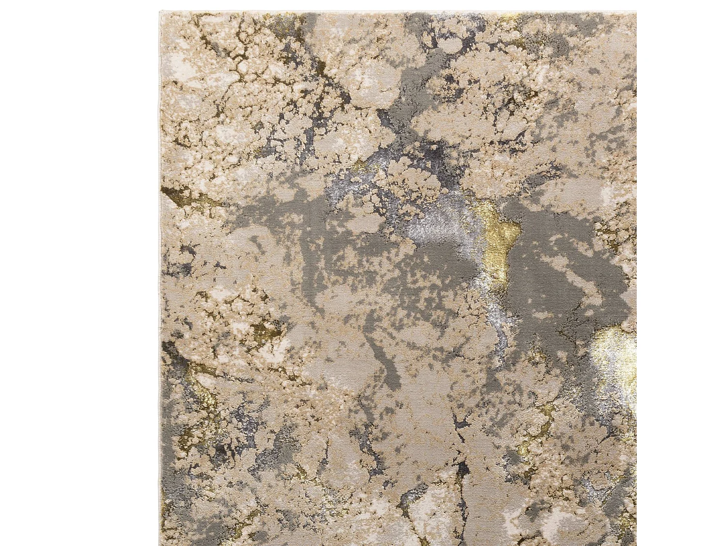 Abstract tapijt - 200x290cm - goud, grijs, beige - Aurora Galaxy