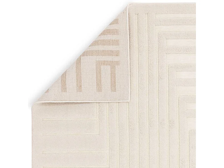 Geometrisch tapijt - 200x290cm - crème - Valley Connection