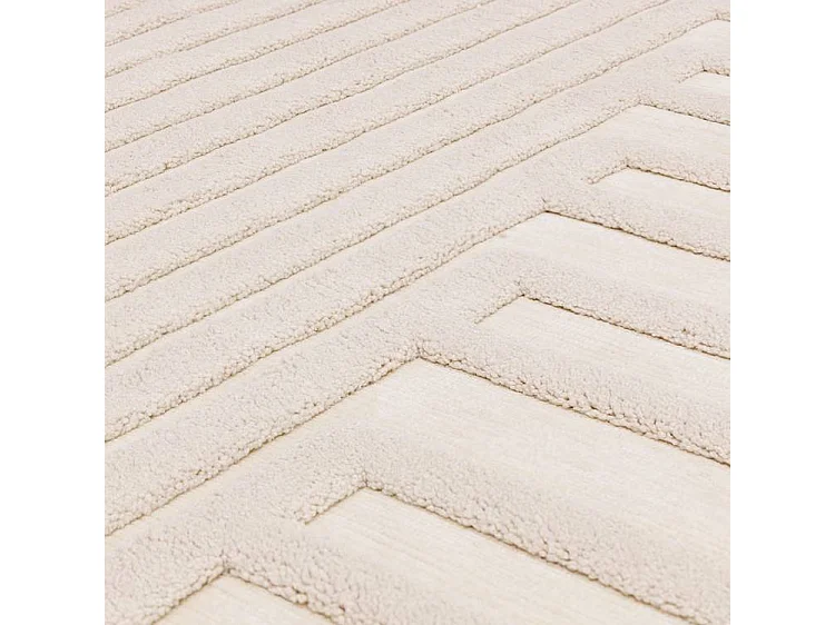 Geometrisch tapijt - 200x290cm - crème - Valley Connection