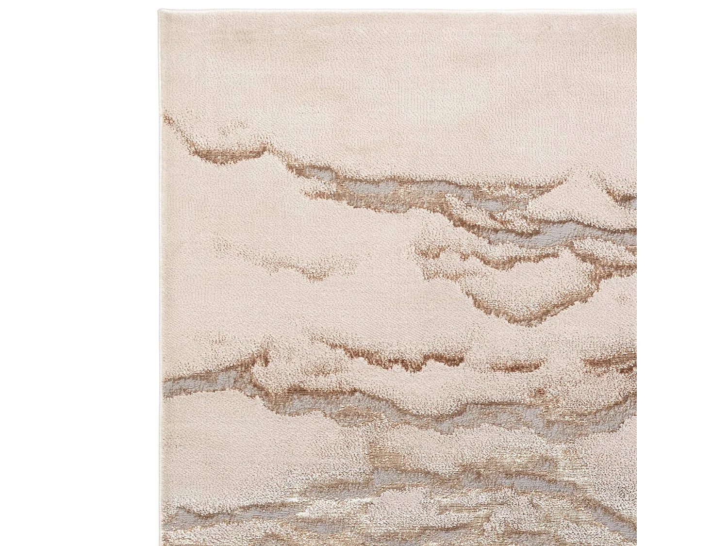 Abstract tapijt - 200x290cm - goud, grijs, beige - Aurora Linea