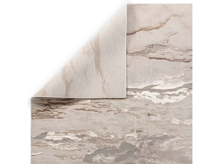 Abstract tapijt - 200x290cm - goud, grijs, beige - Aurora Linea