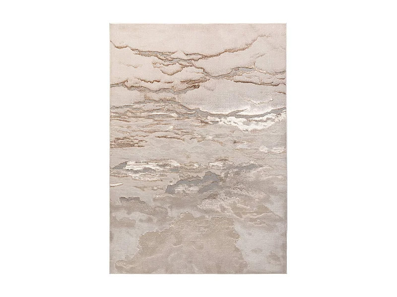Abstract tapijt - 200x290cm - goud, grijs, beige - Aurora Linea