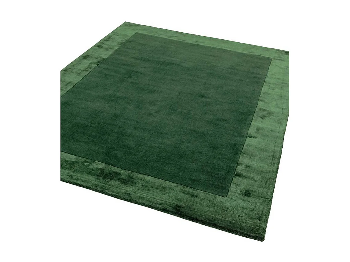 Handgemaakte tapijt Handgemaakte tapijt van wol en viscose - 120x170cm - Groen - Ascot