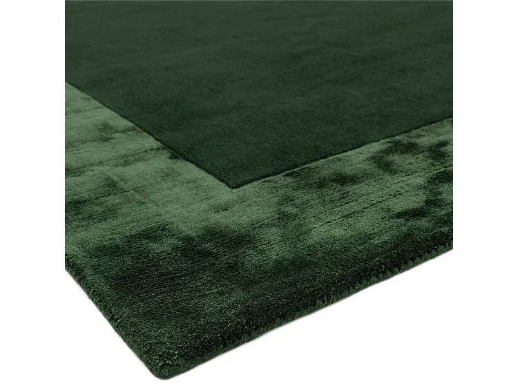 Handgemaakte tapijt Handgemaakte tapijt van wol en viscose - 120x170cm - Groen - Ascot