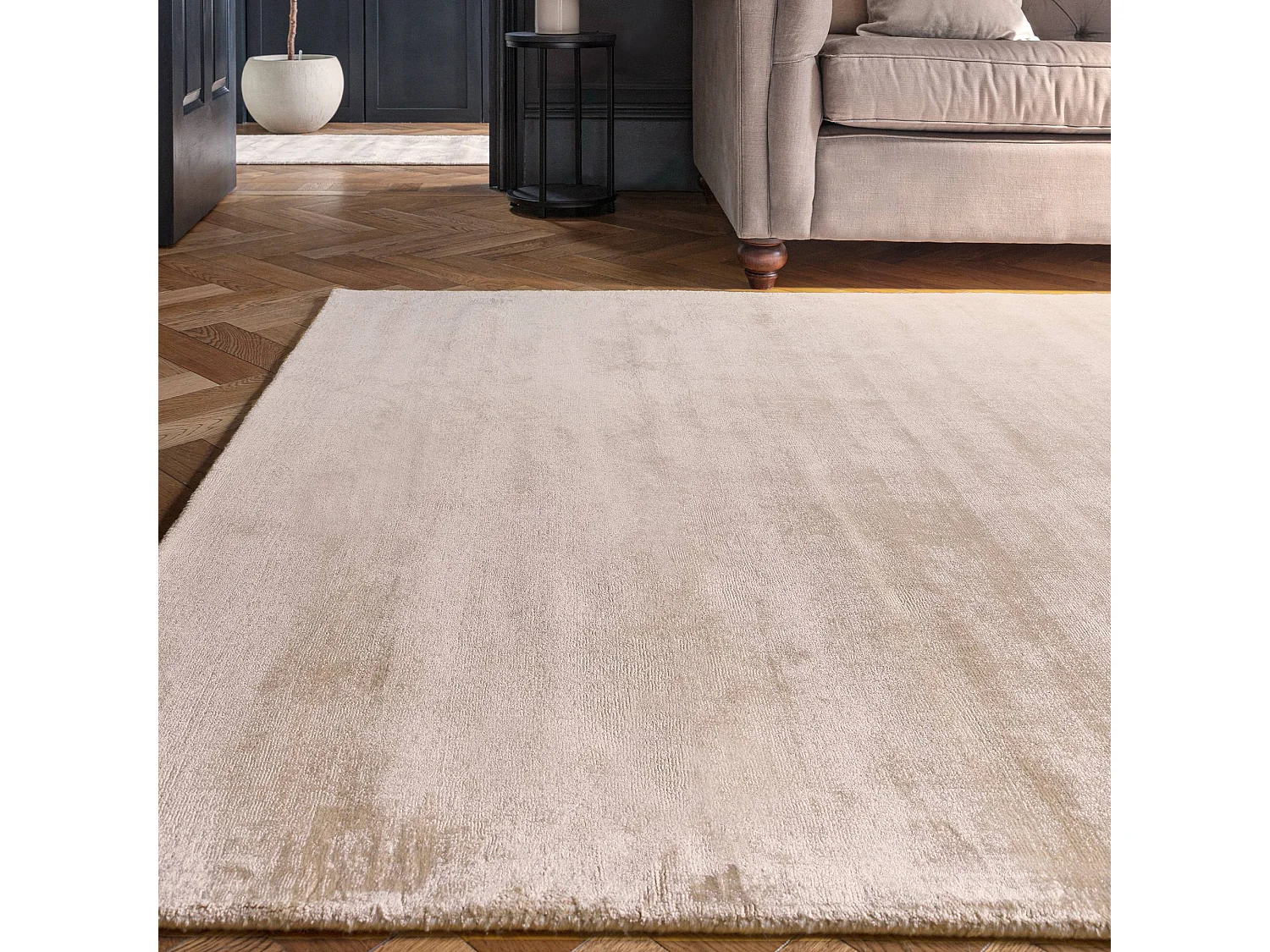 Handgeweven tapijt van viscose - 200x290cm - Crème - Blade