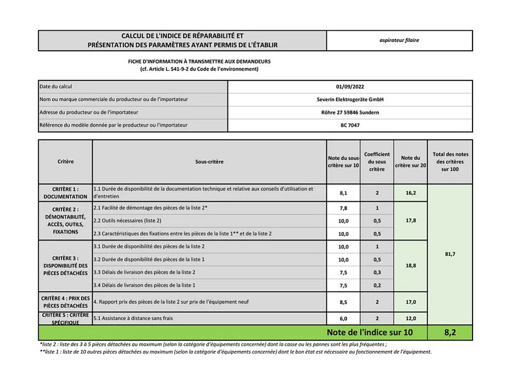 Severin Aspirateur traineau 850w 74db blanc/gris - BC7047